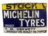 23-129  Michelin UK emaille Advertising sign ca 1910-1915 XXL