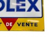 23-037  Solex carburetors enamel advertising sign double sided XL near mint condition.