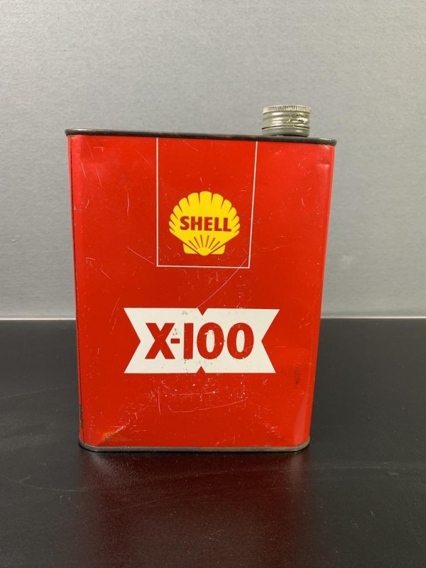 Bih23-019  Shell 2 liter olieblik, Shell X100