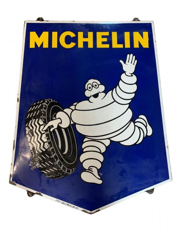 23-033  Enamel advertising sign Michelin panel 80x68 cm Koekelberg