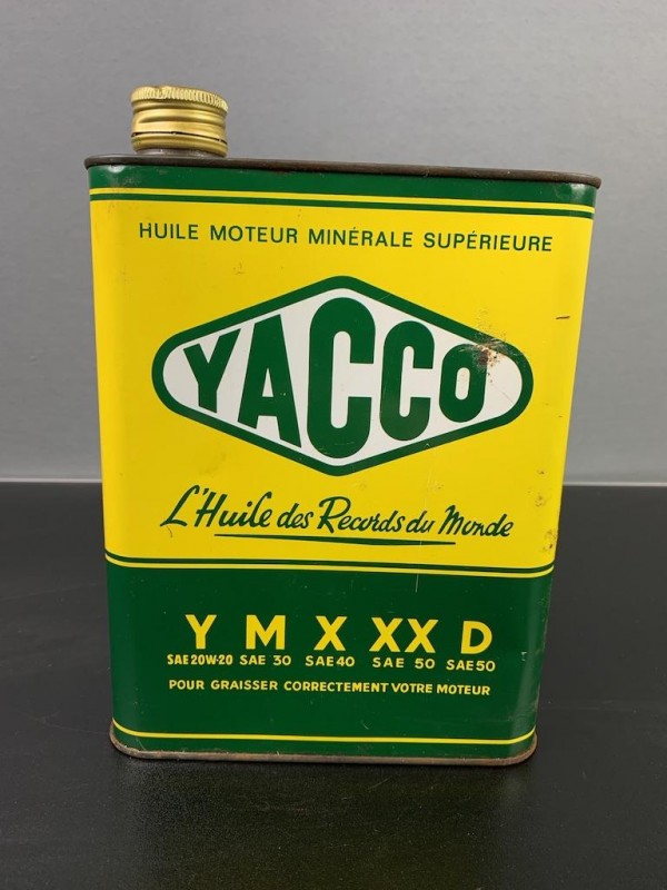 Bih23-015  Yacco 2 liter olieblik, Yacco Y M X XX D, L' huile des Records du Monde
