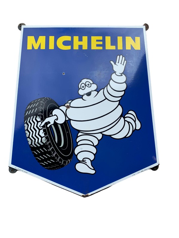 Emaille-23-015  Emaille-Werbeschild Michelin panel 80x68 cm