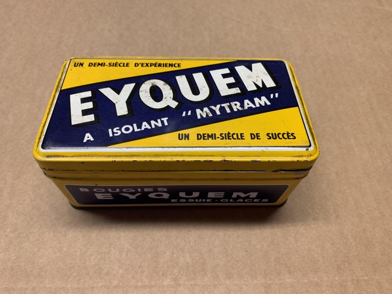 DS212-7-10  Original Eyquem tin with 10 new Eyquem 705S spark plugs for Citroen HY and DS